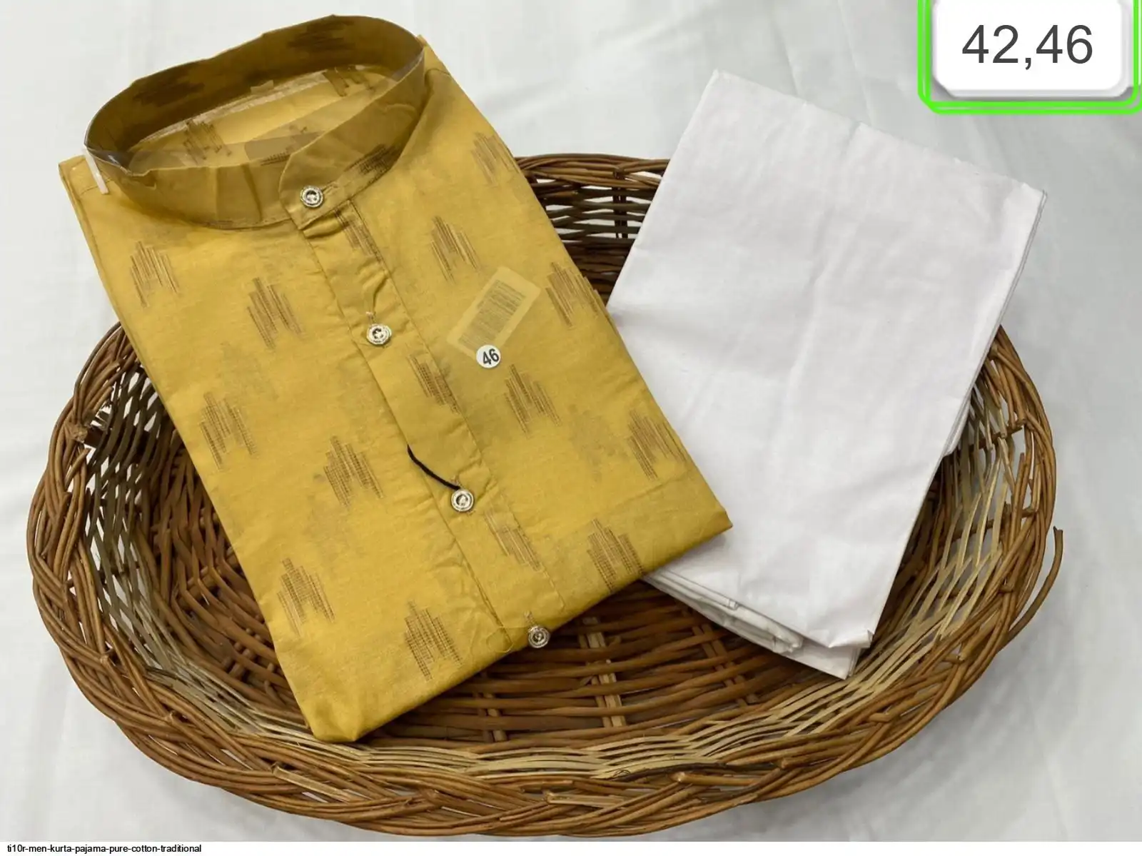TI10R MEN KURTA PAJAMA PURE COTTON TRADITIONAL H