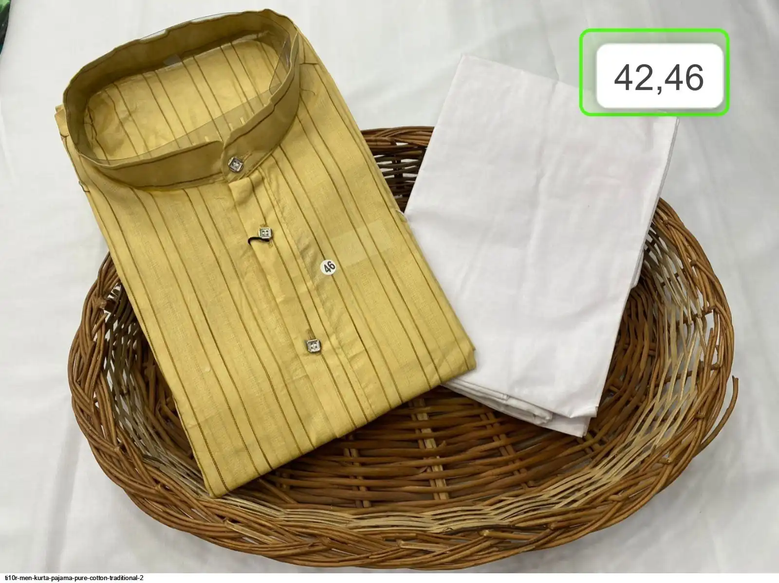 TI10R MEN KURTA PAJAMA PURE COTTON TRADITIONAL 2 D
