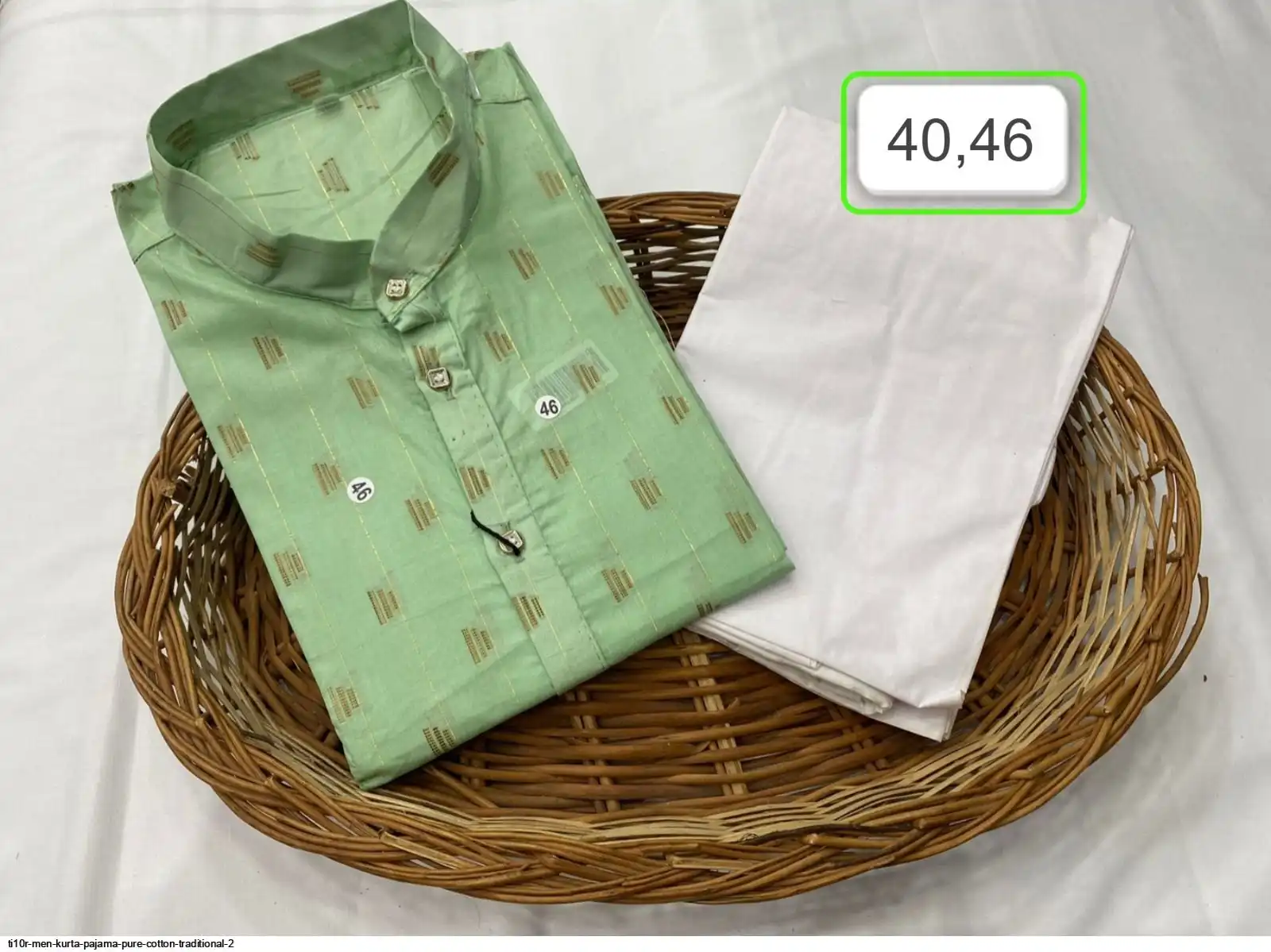TI10R MEN KURTA PAJAMA PURE COTTON TRADITIONAL 2 G