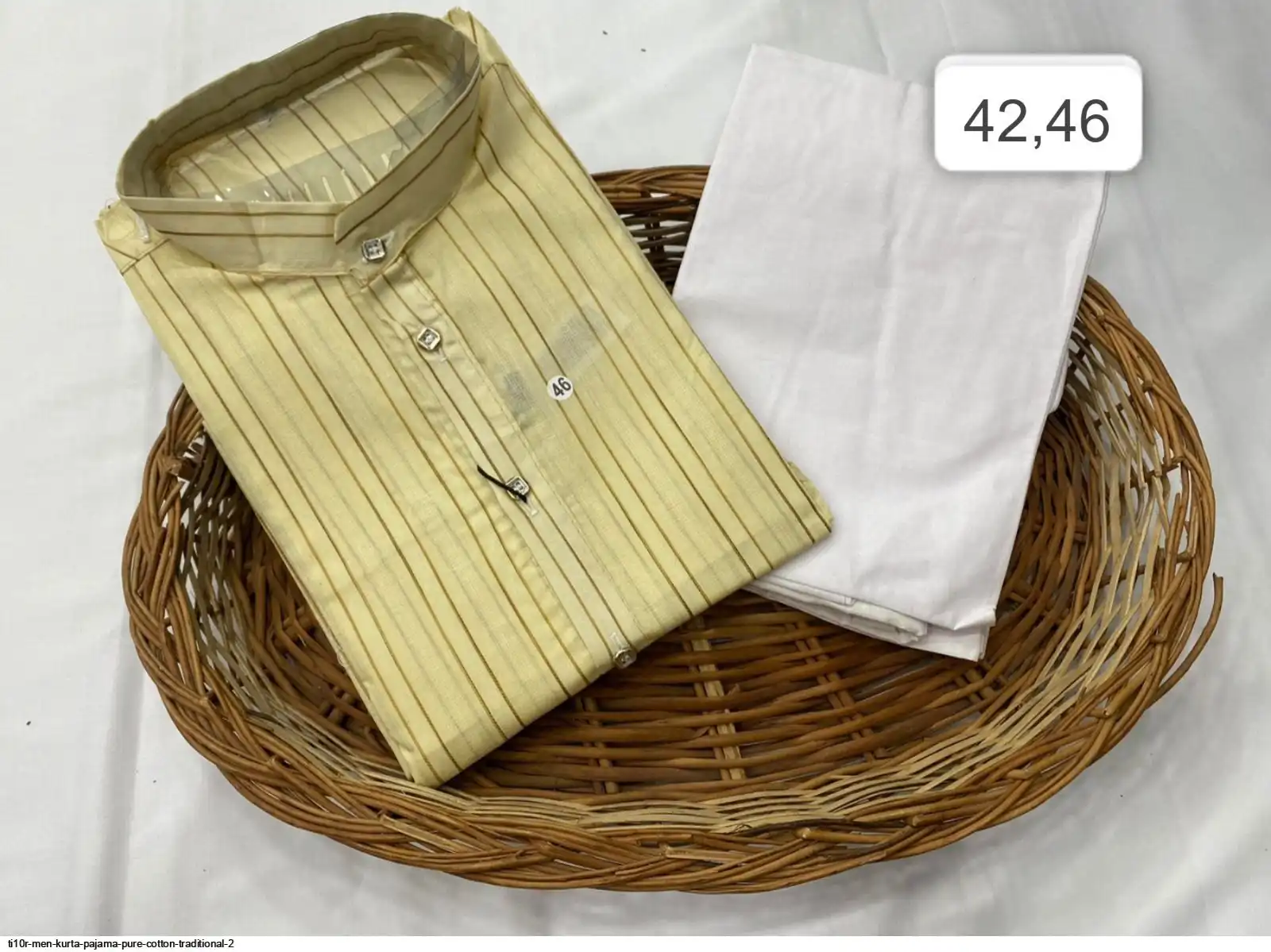 TI10R MEN KURTA PAJAMA PURE COTTON TRADITIONAL 2 E