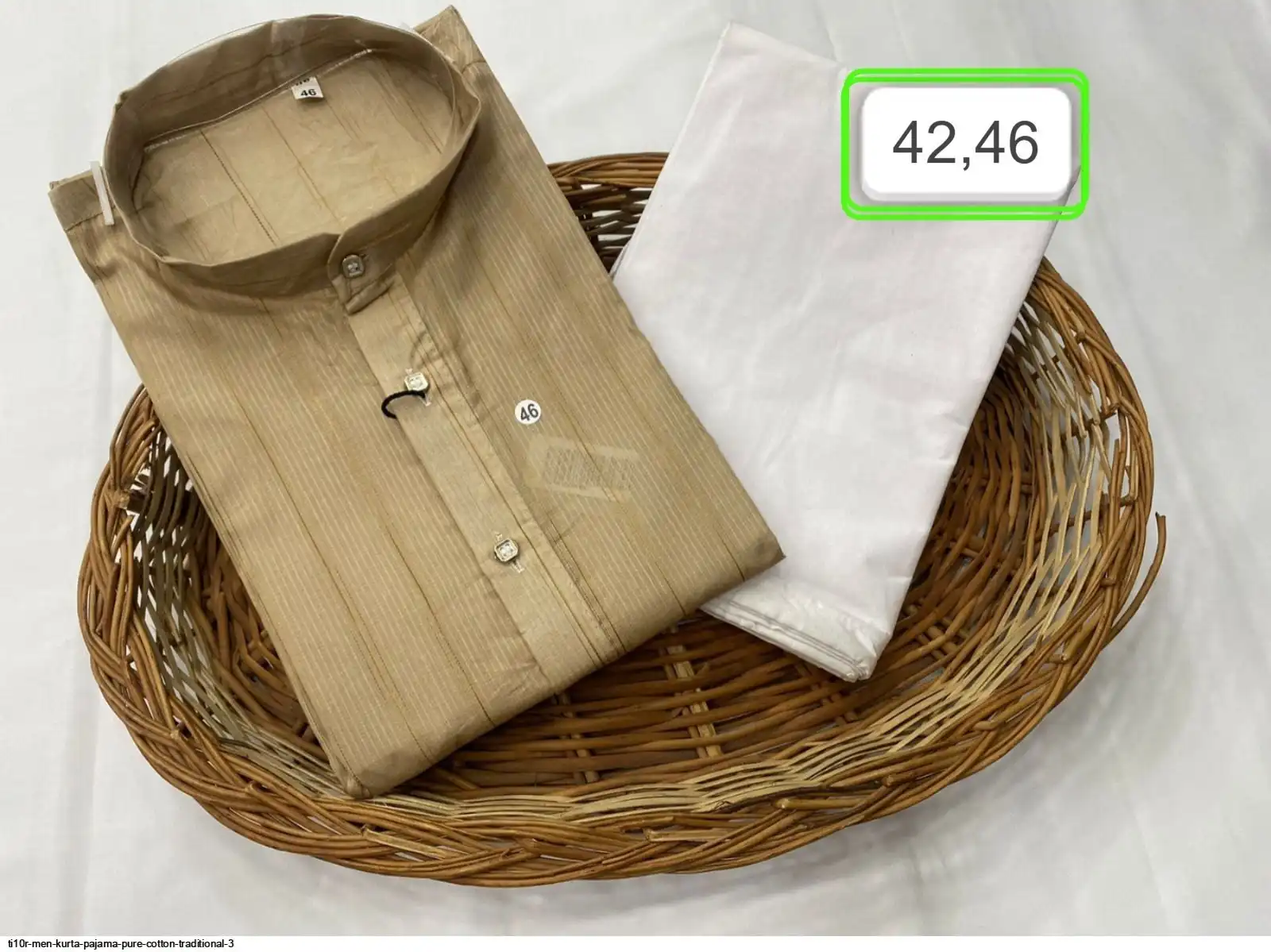 TI10R MEN KURTA PAJAMA PURE COTTON TRADITIONAL 3 O
