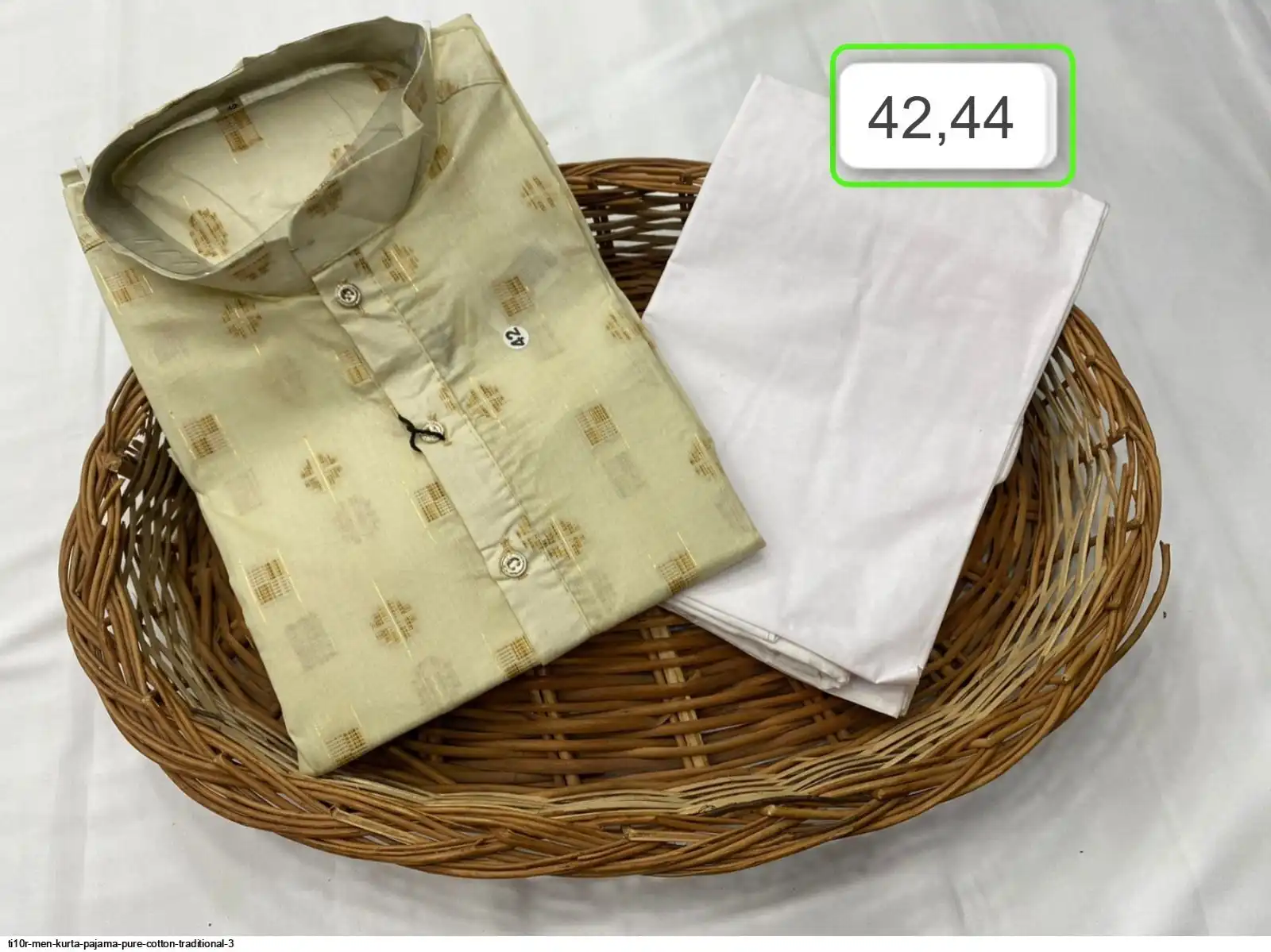 TI10R MEN KURTA PAJAMA PURE COTTON TRADITIONAL 3 A
