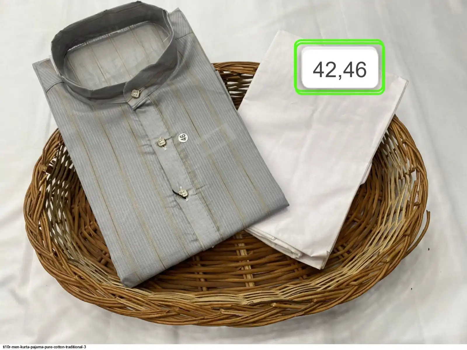 TI10R MEN KURTA PAJAMA PURE COTTON TRADITIONAL 3 K