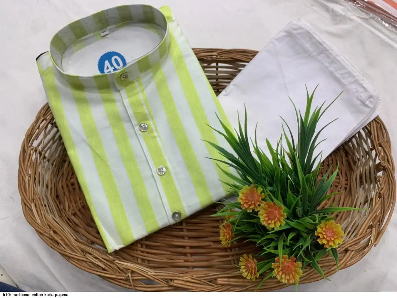 TI10R TRADITIONAL COTTON KURTA PAJAMA A