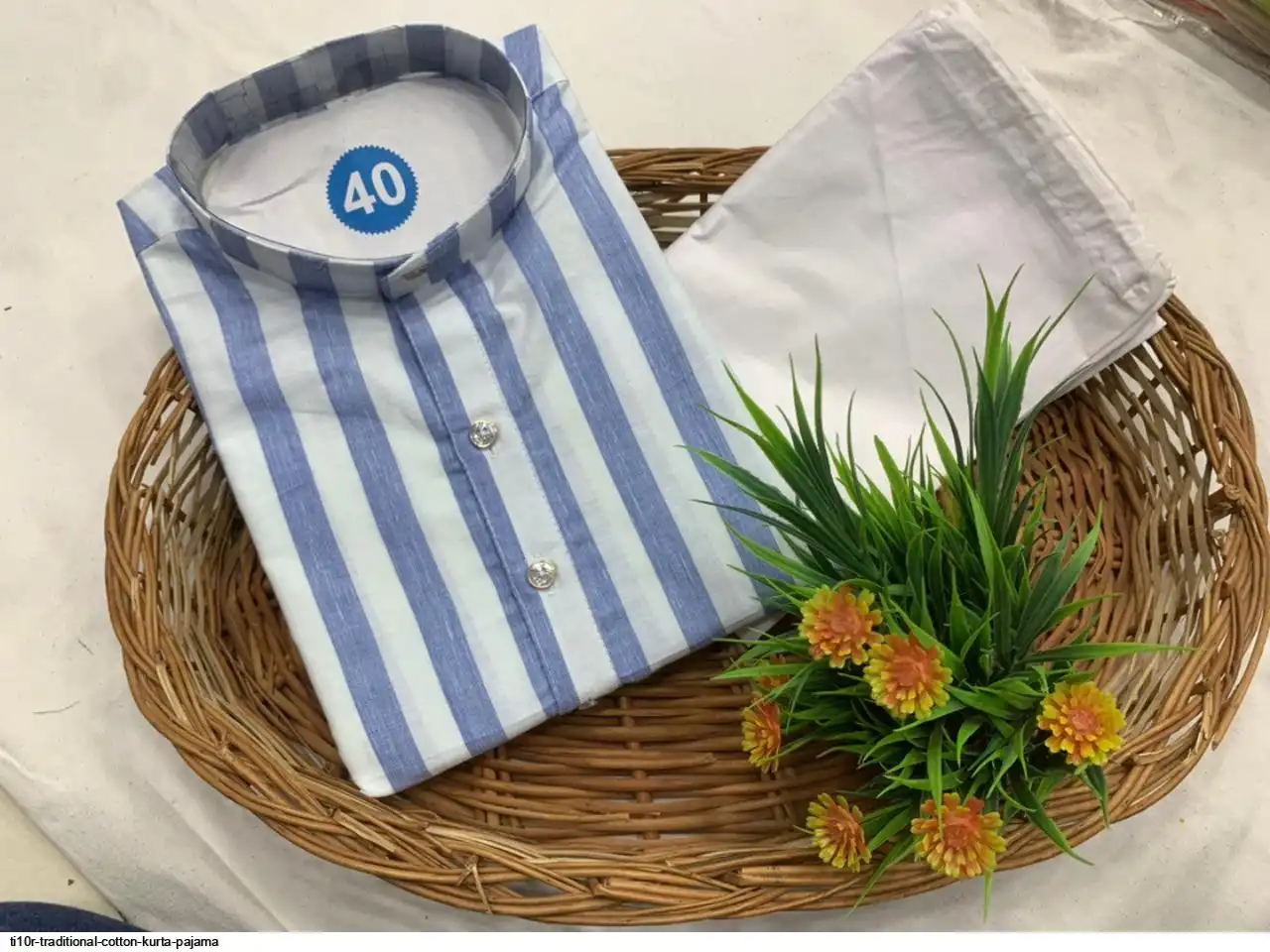 TI10R TRADITIONAL COTTON KURTA PAJAMA E