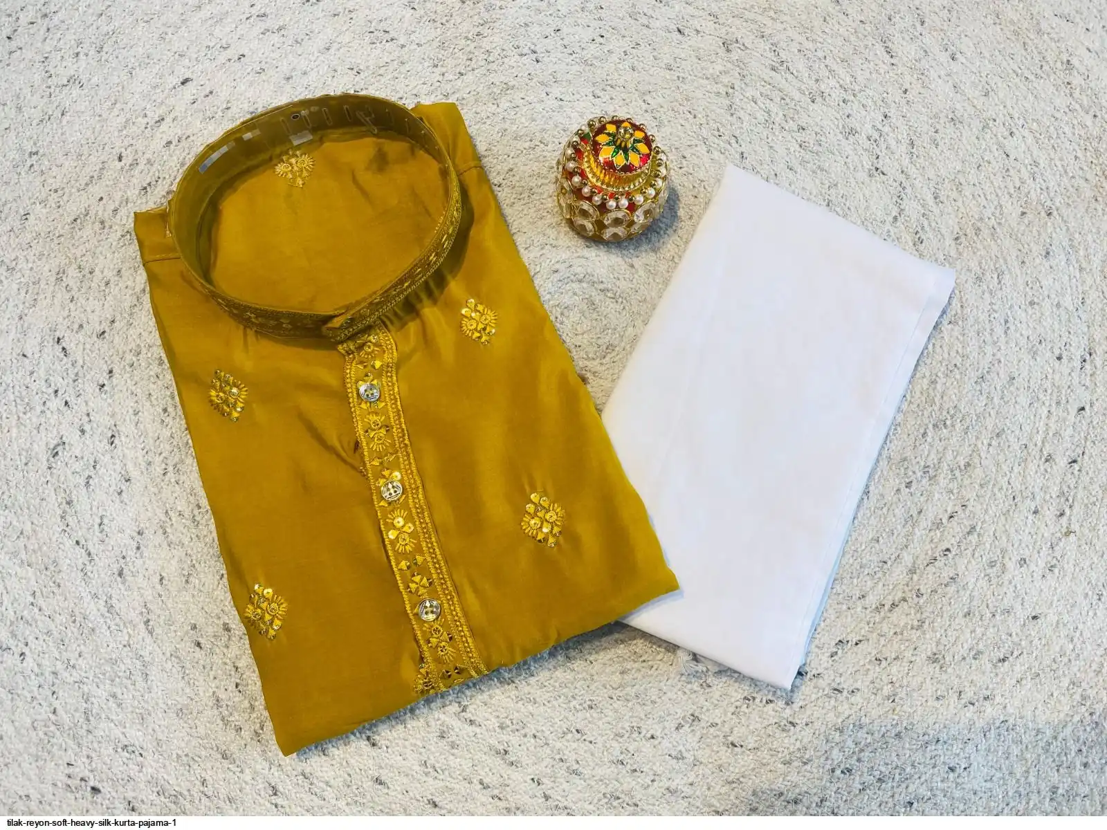 TILAK REYON SOFT HEAVY SILK KURTA PAJAMA 1 A