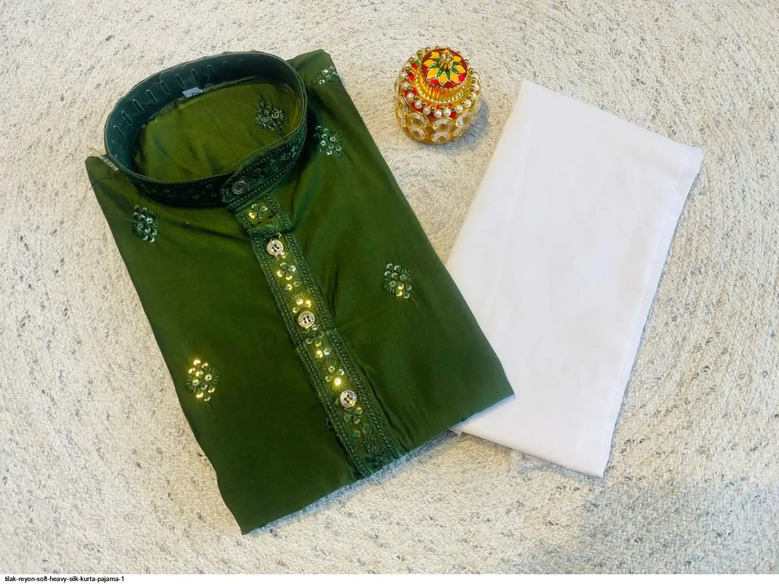 TILAK REYON SOFT HEAVY SILK KURTA PAJAMA 1 C