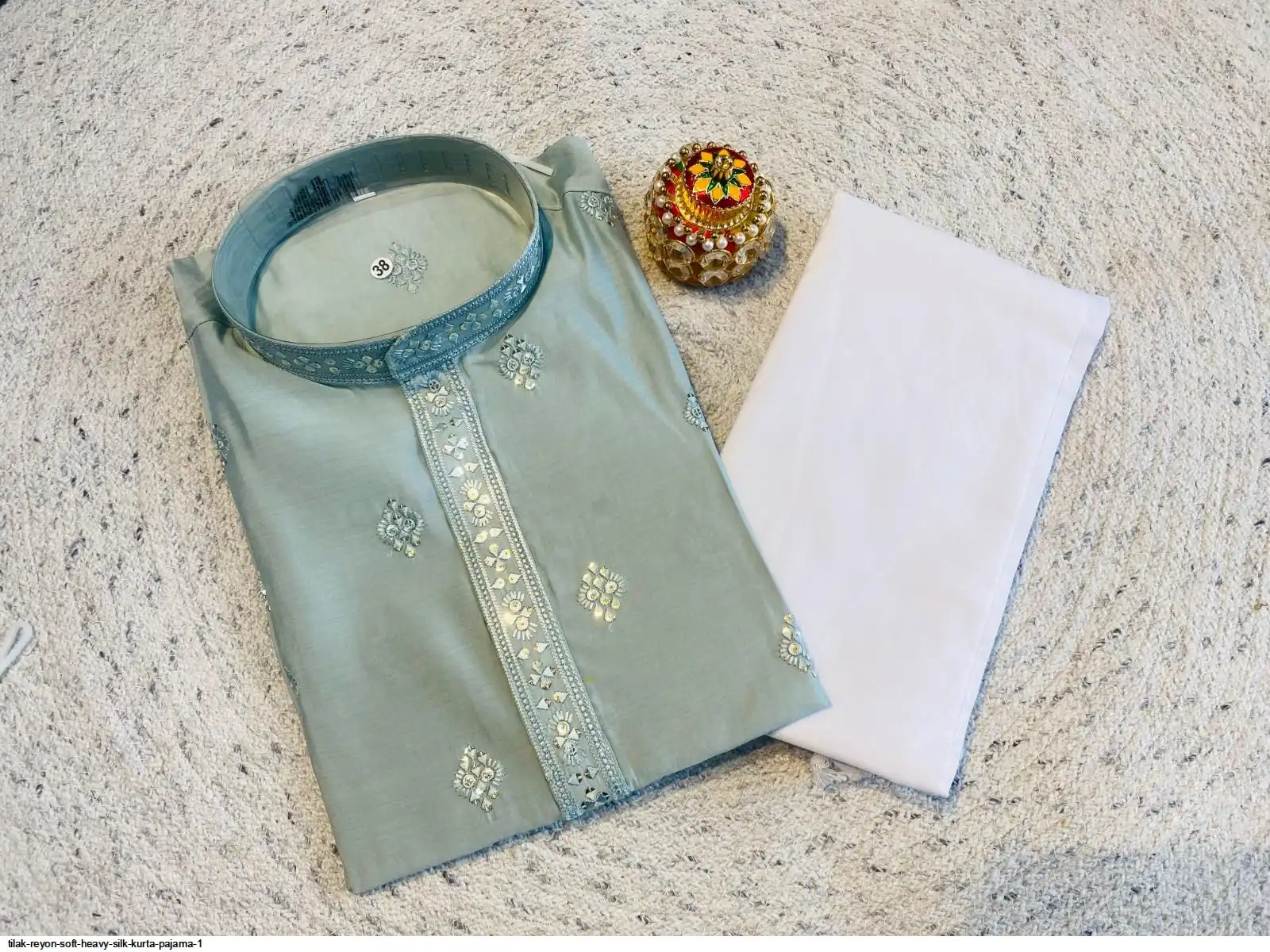 TILAK REYON SOFT HEAVY SILK KURTA PAJAMA 1 D