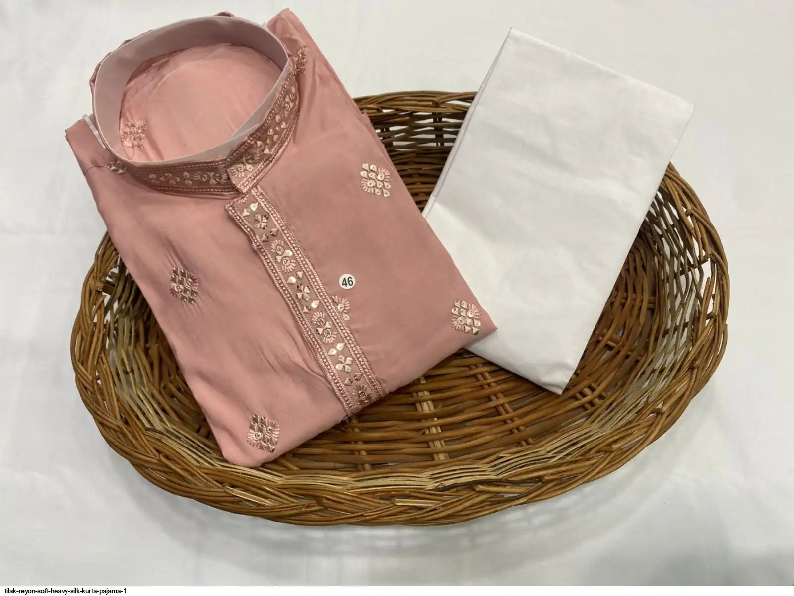 TILAK REYON SOFT HEAVY SILK KURTA PAJAMA 1 F