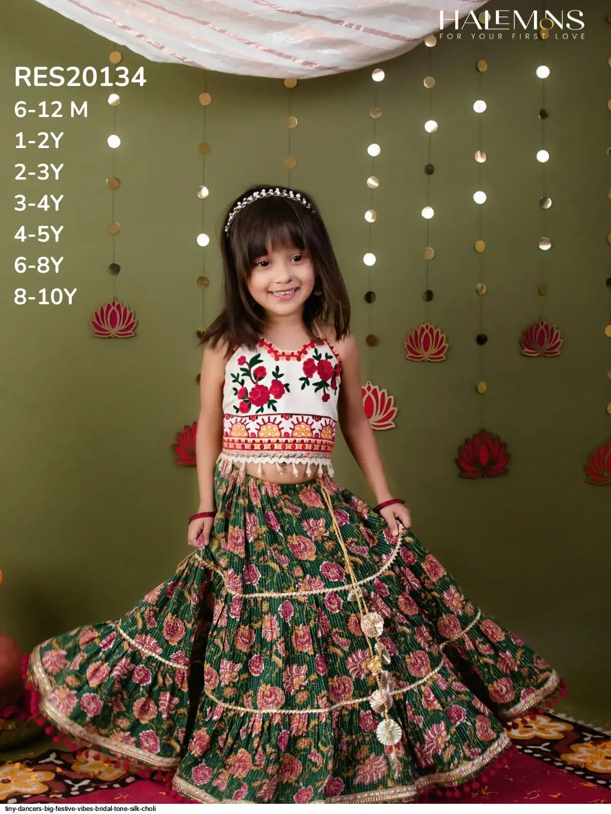 TINY DANCERS BIG FESTIVE VIBES BRIDAL TONE SILK CHOLI 2