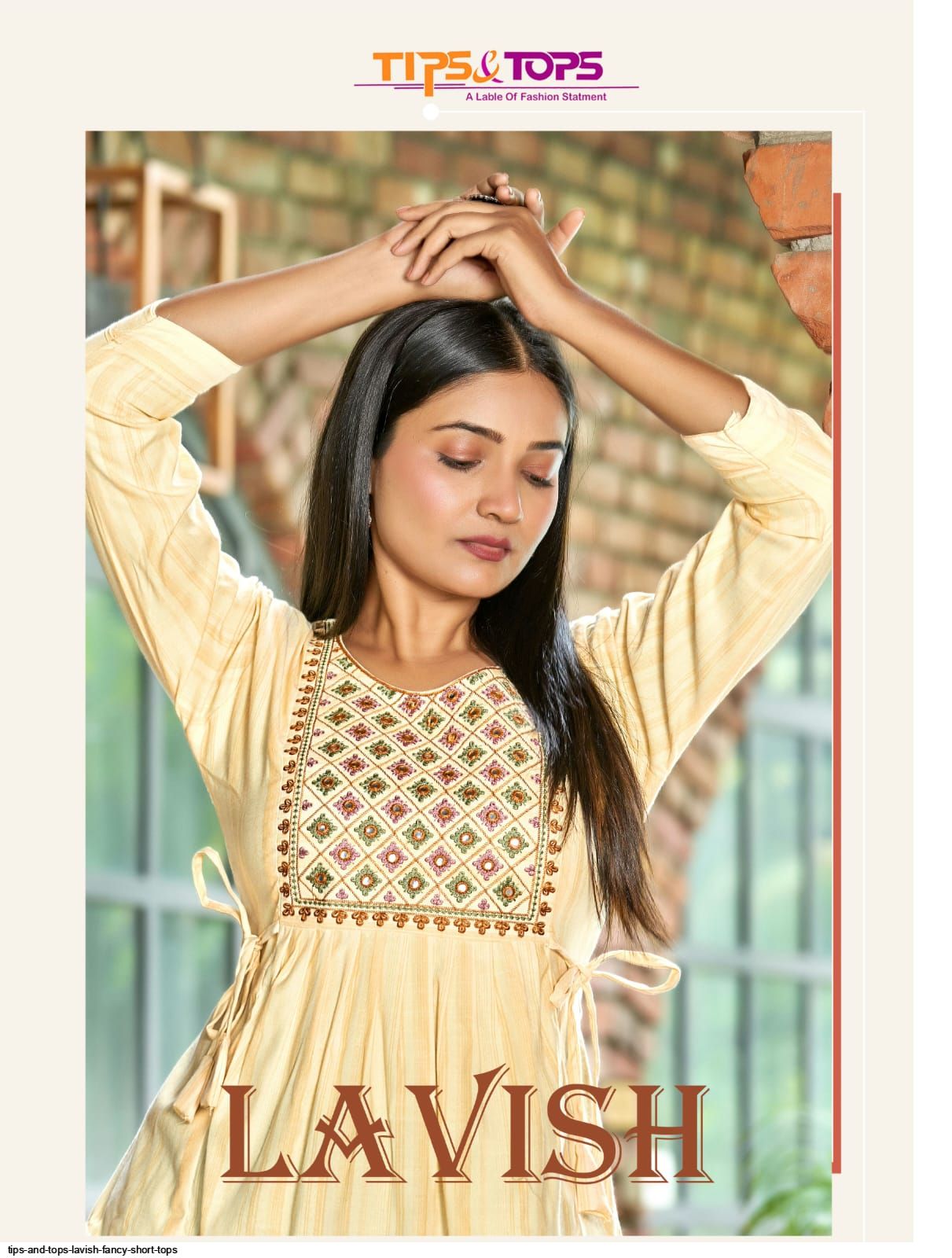 YAMI VOL 3 BY TIPS AND TOPS BRAND PRESENTS RAYON WRINKLE WITH EMBROIDERY  WORK FROCK STYLE TUNIC TOP KURTI  WHOLESALER AND DEALER