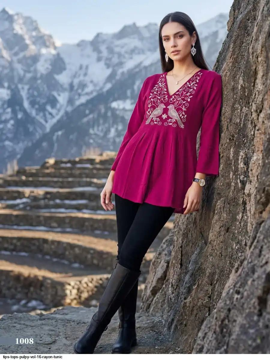 Tips Tops Pulpy Vol 16 Rayon Short Tops Fancy Kurti Catalog