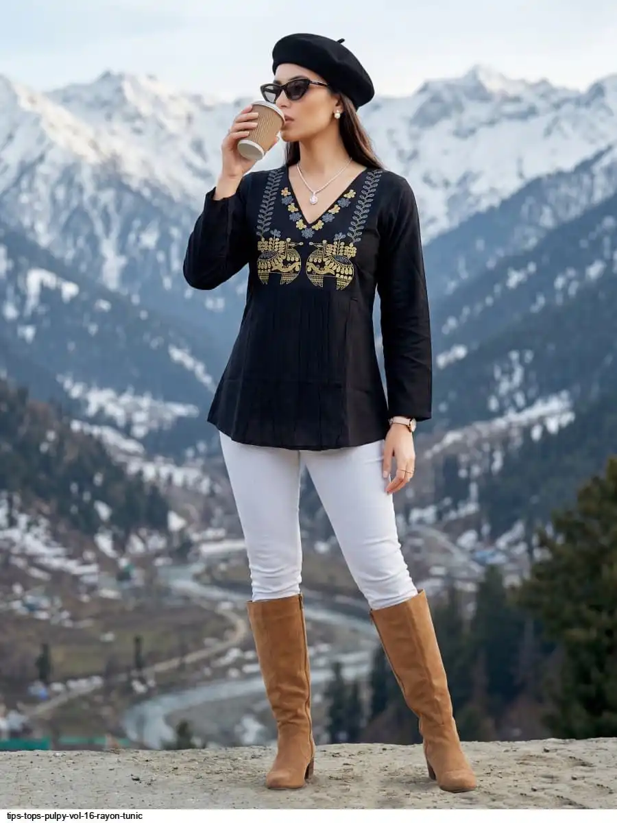 Tips Tops Pulpy Vol 16 Rayon Short Tops Fancy Kurti Catalog