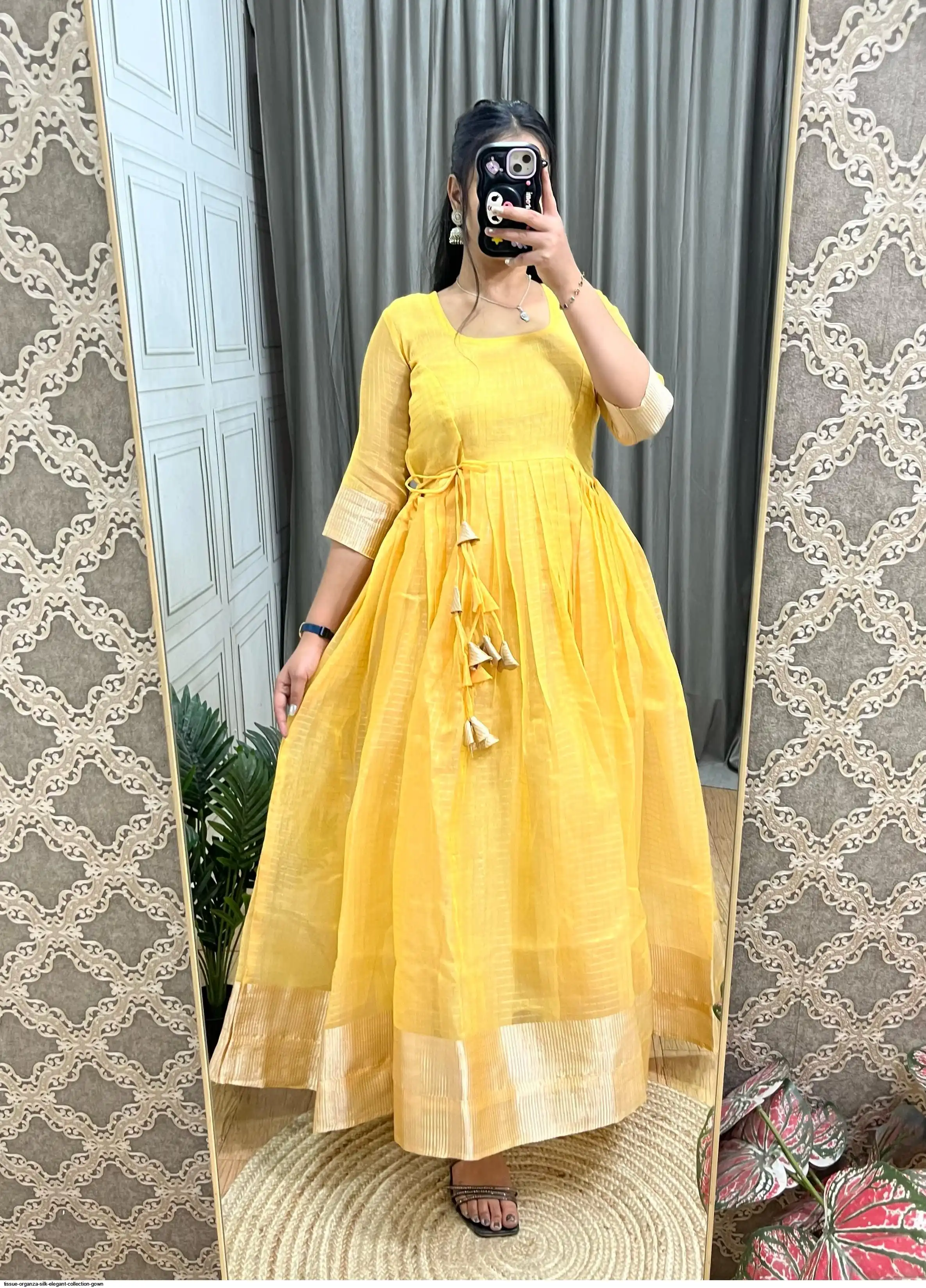 TISSUE ORGANZA SILK ELEGANT COLLECTION GOWN C