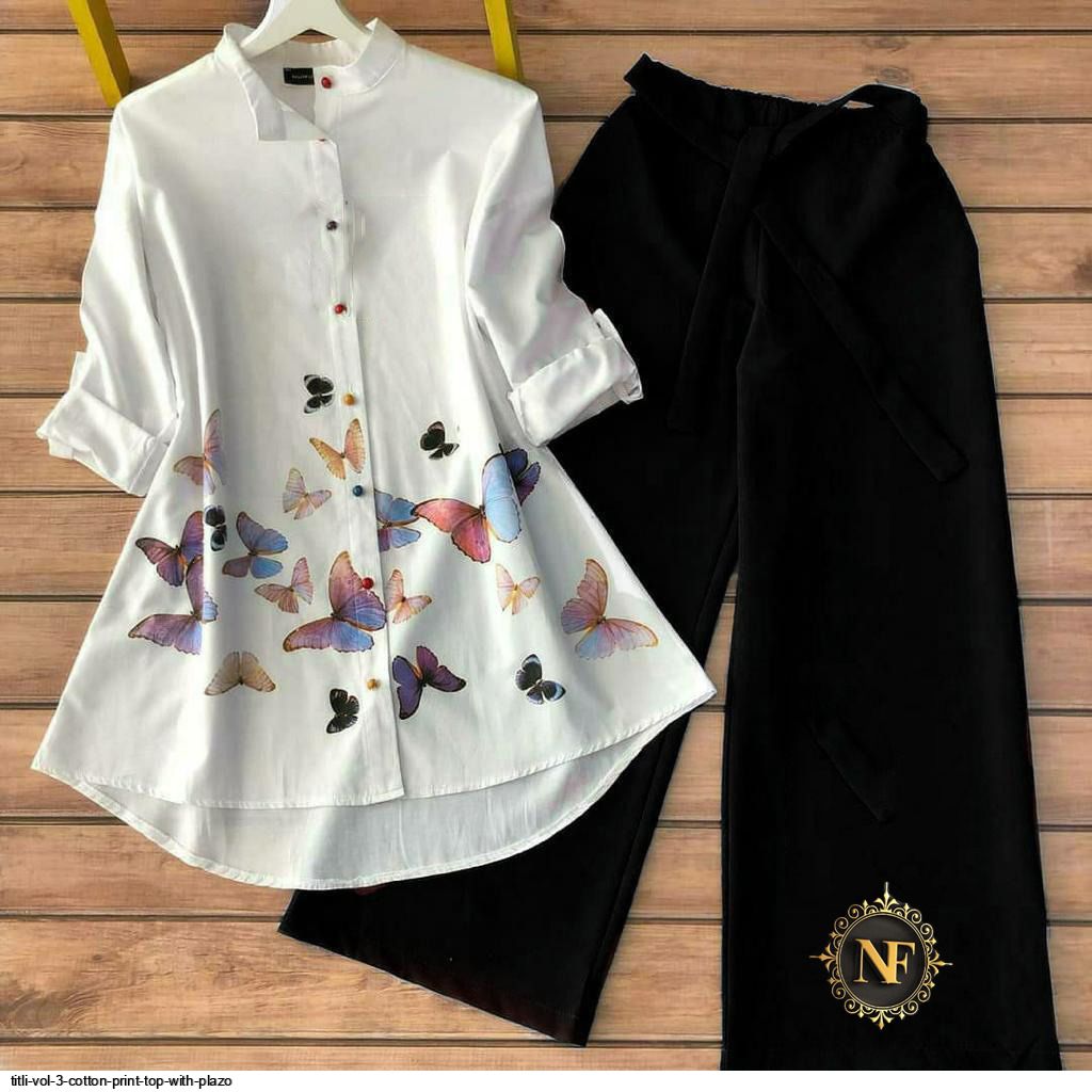 TITLI VOL 3 COTTON PRINT TOP WITH PLAZO A