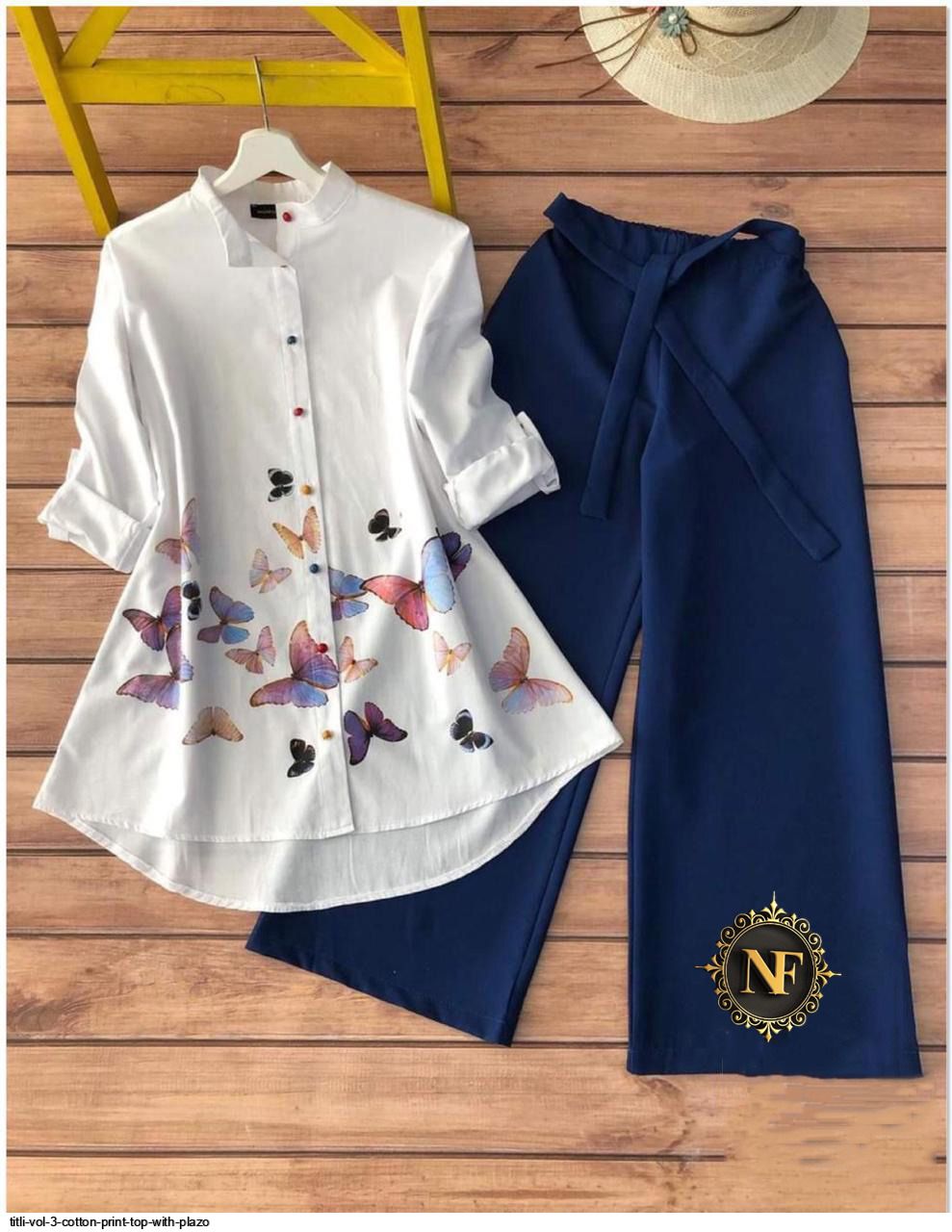TITLI VOL 3 COTTON PRINT TOP WITH PLAZO B