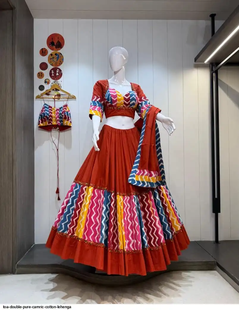 TOA DOUBLE PURE CAMRIC COTTON LEHENGA 2