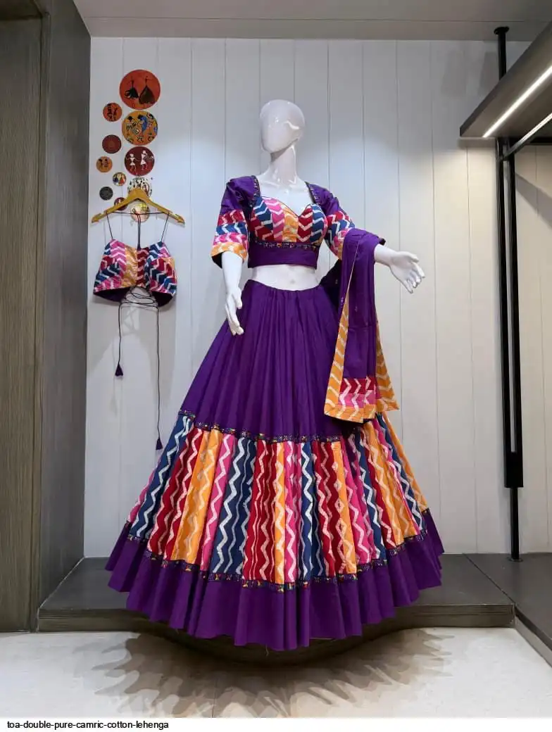 TOA DOUBLE PURE CAMRIC COTTON LEHENGA 3