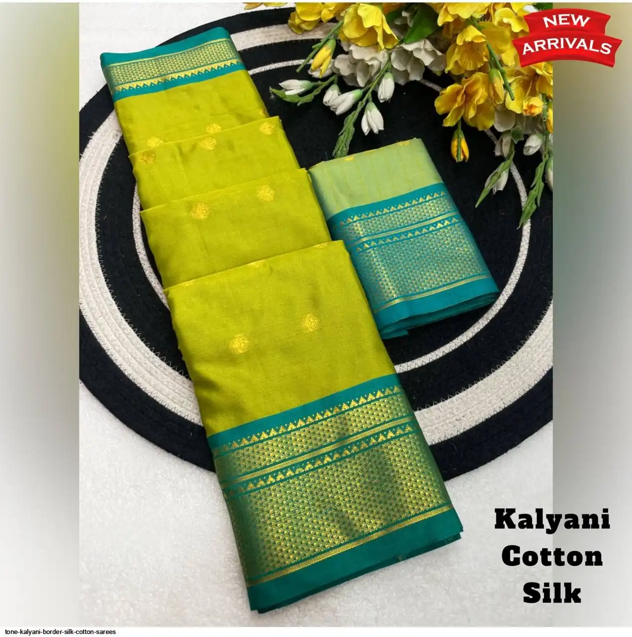 TONE KALYANI BORDER SILK COTTON SAREES 8