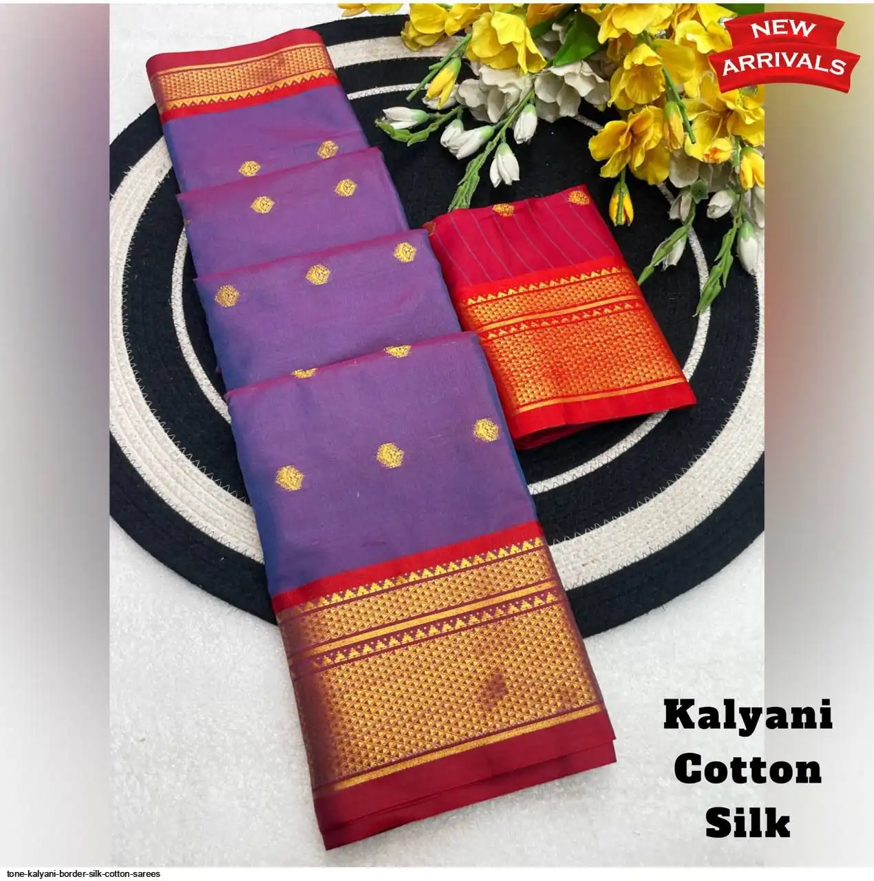 TONE KALYANI BORDER SILK COTTON SAREES 11