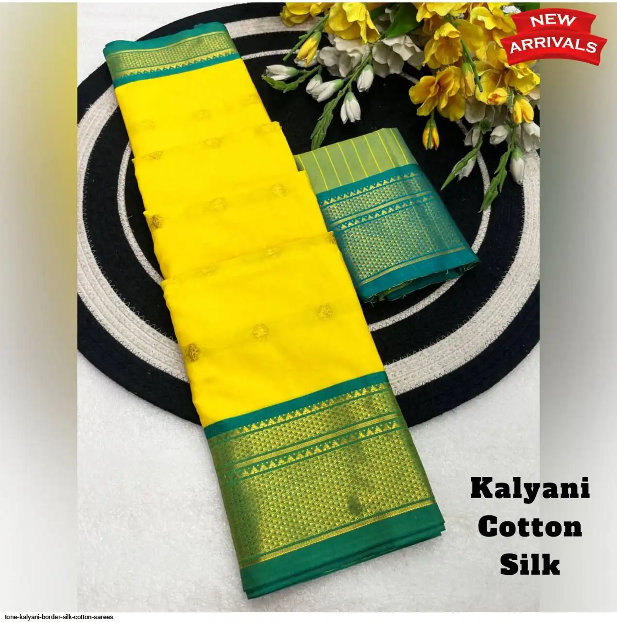 TONE KALYANI BORDER SILK COTTON SAREES 10