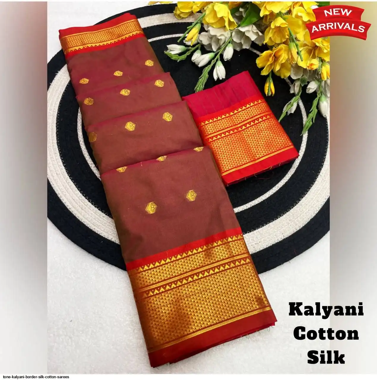 TONE KALYANI BORDER SILK COTTON SAREES 12