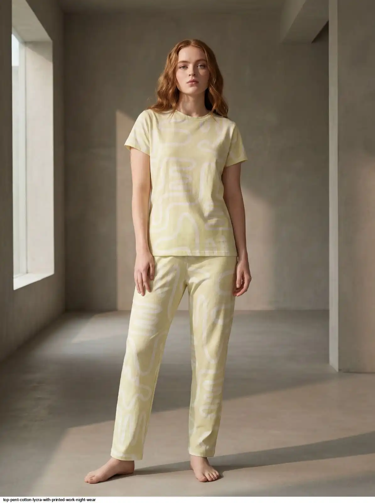 TOP PENT COTTON LYCRA WITH PRINTED WORK NIGHT WEAR 7