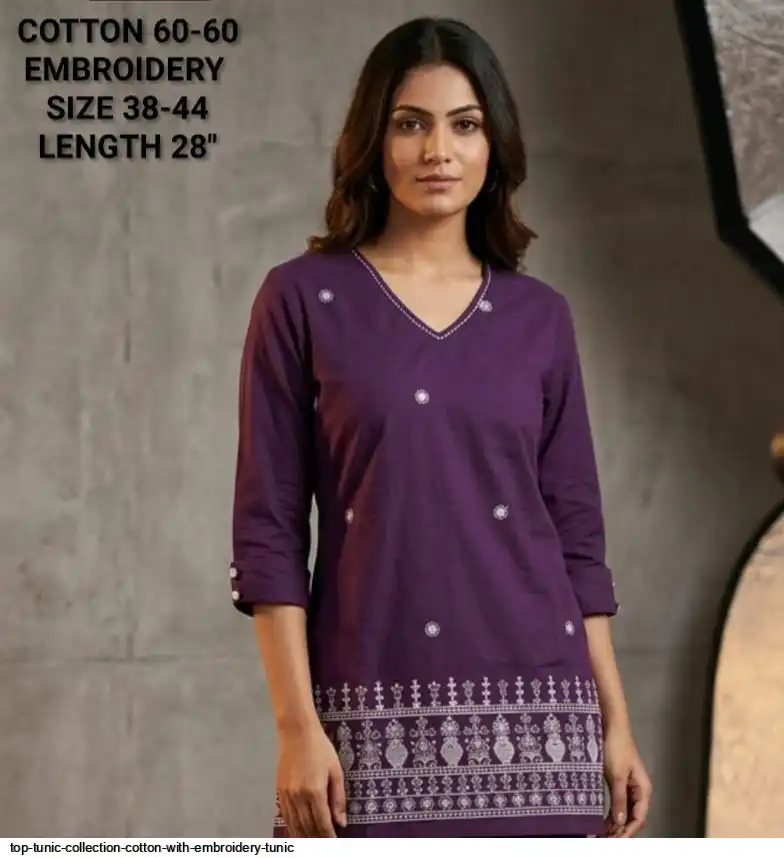 TOP TUNIC COLLECTION COTTON WITH EMBROIDERY TUNIC 2