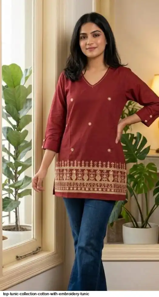 TOP TUNIC COLLECTION COTTON WITH EMBROIDERY TUNIC 8