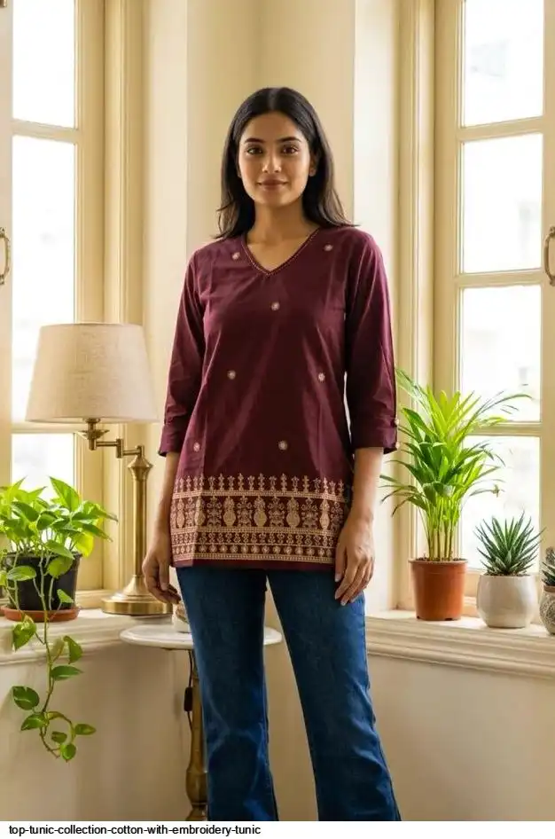 TOP TUNIC COLLECTION COTTON WITH EMBROIDERY TUNIC 10