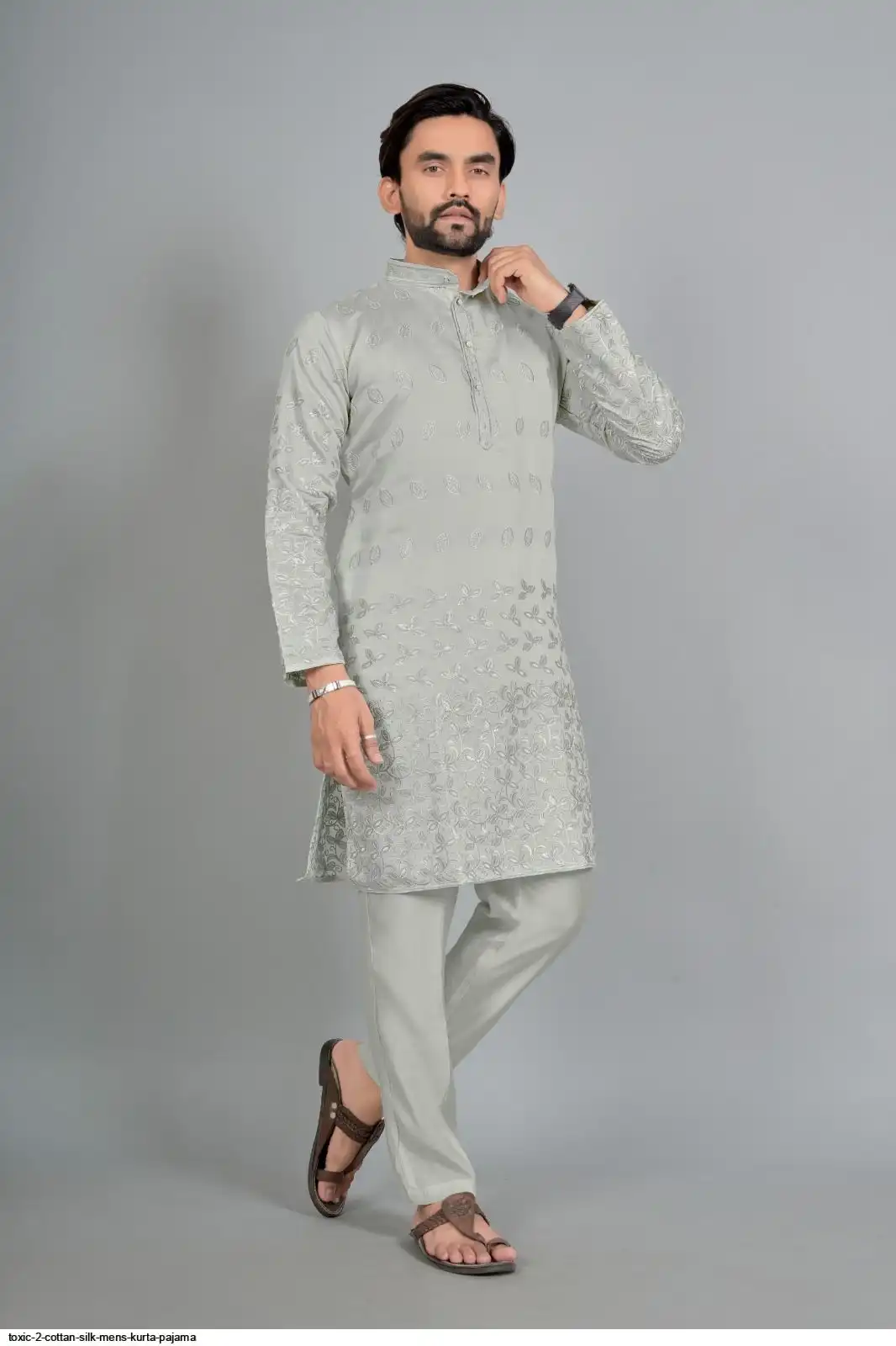 TOXIC 2 COTTAN SILK MENS KURTA PAJAMA D