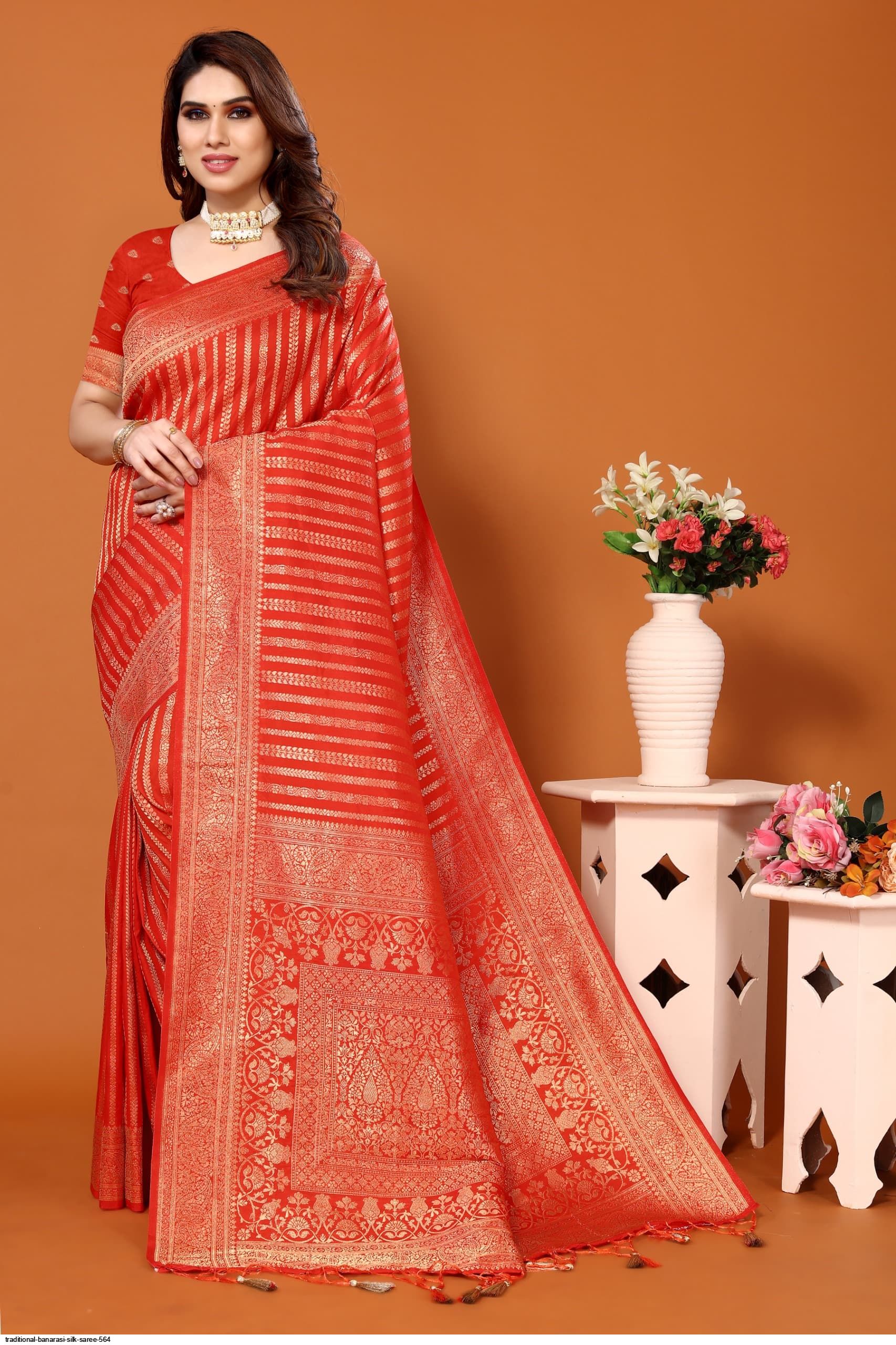 Traditional Function Wear Banarasi Soft Silk Saree - Stylecaret.com