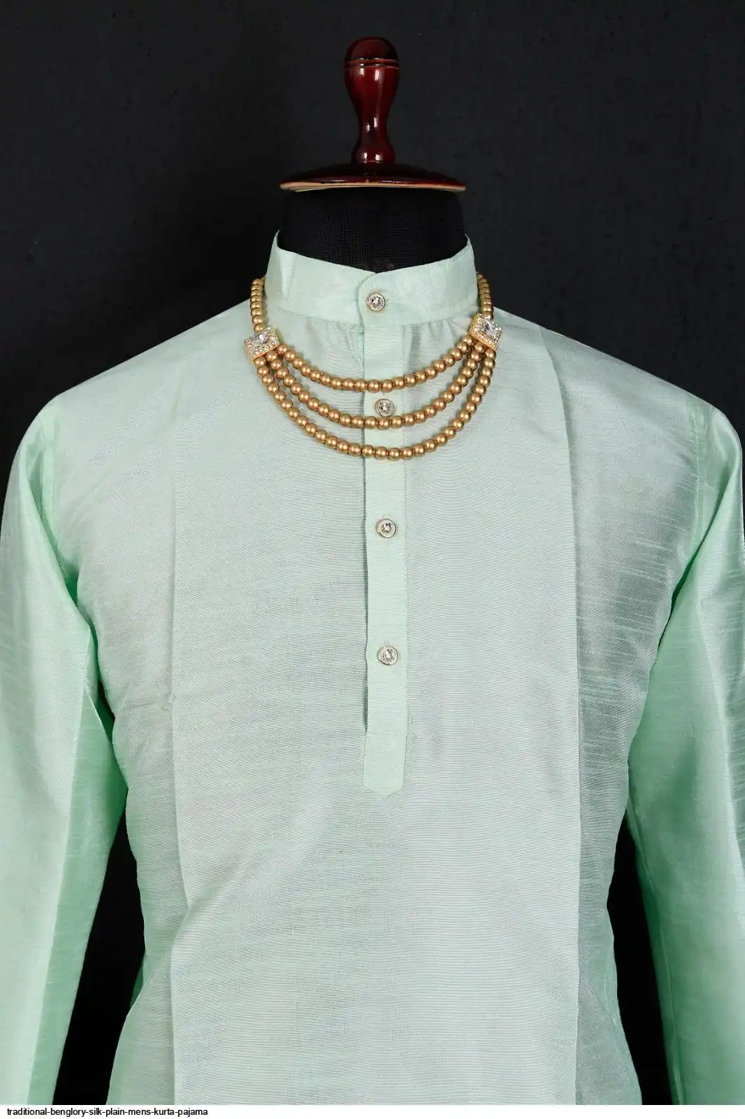 TRADITIONAL BENGLORY SILK PLAIN MENS KURTA PAJAMA G
