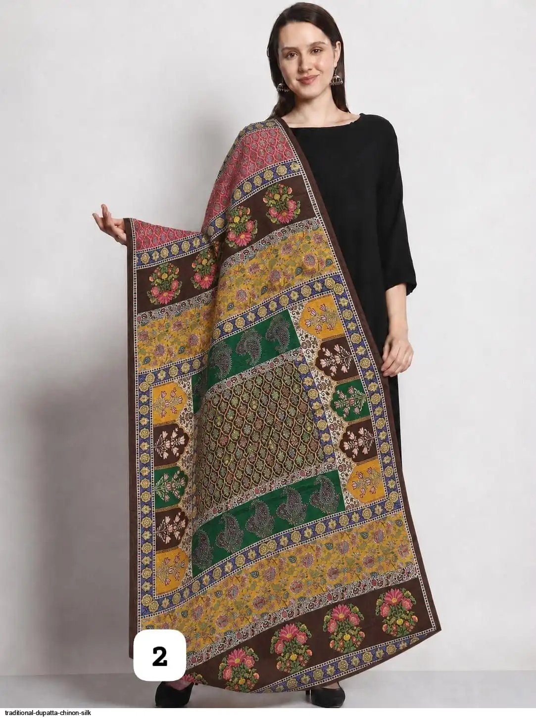 TRADITIONAL DUPATTA CHINON SILK 2