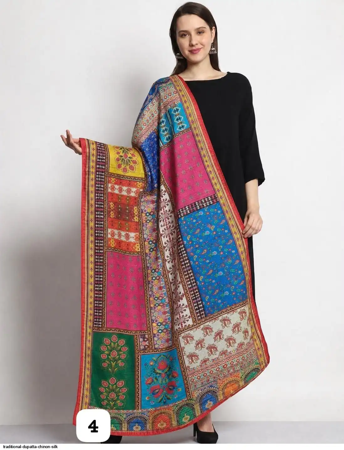 TRADITIONAL DUPATTA CHINON SILK 4