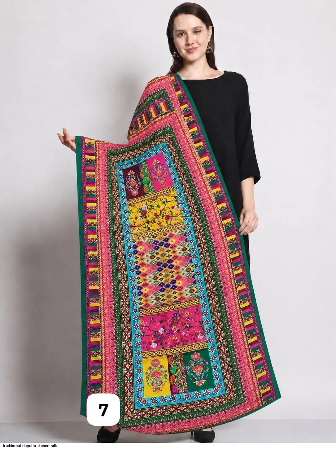 TRADITIONAL DUPATTA CHINON SILK 7