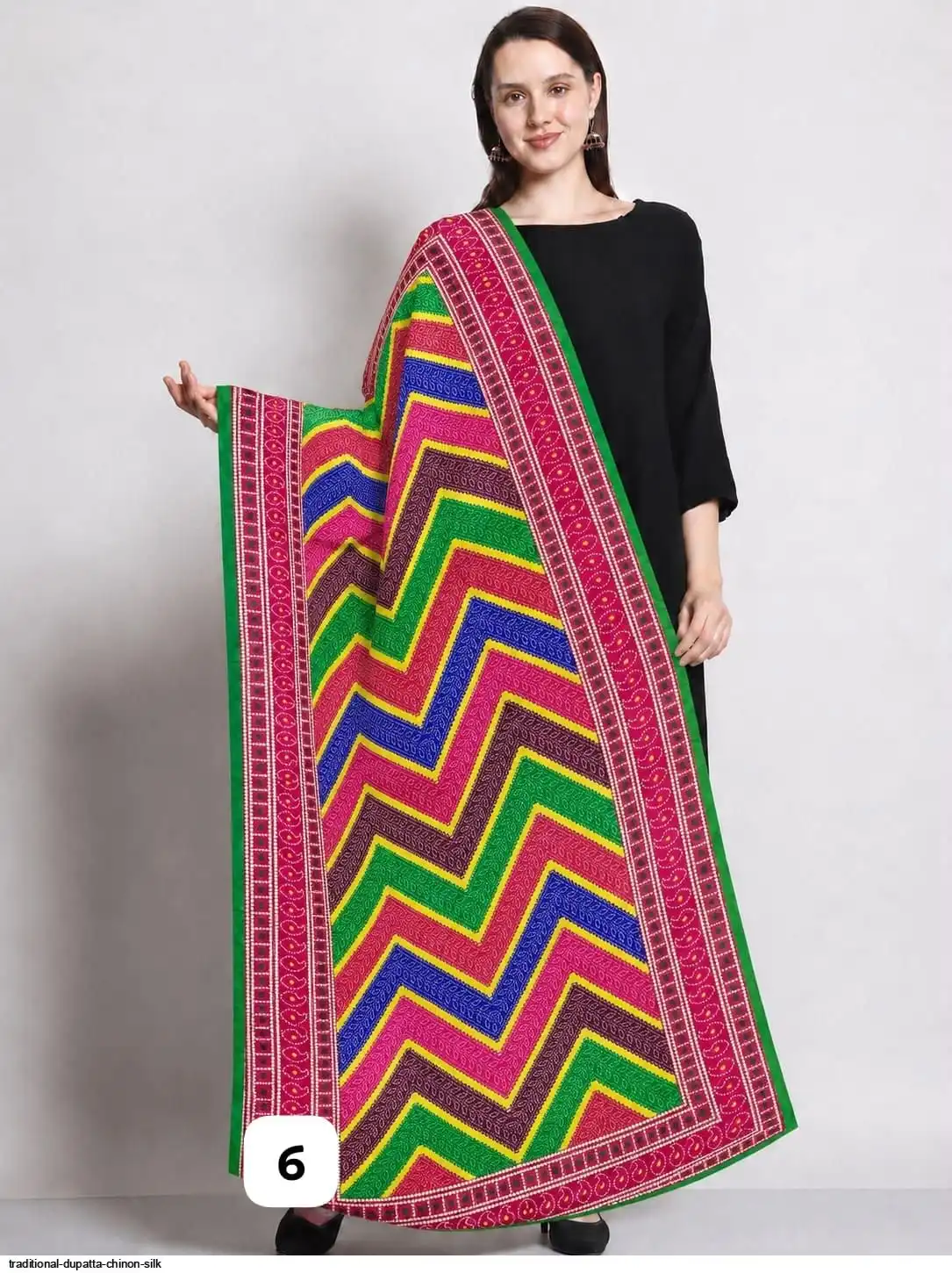 TRADITIONAL DUPATTA CHINON SILK 6