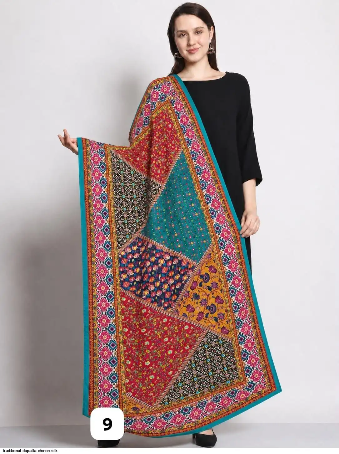 TRADITIONAL DUPATTA CHINON SILK 9