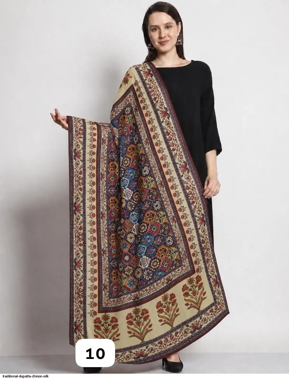 TRADITIONAL DUPATTA CHINON SILK 10