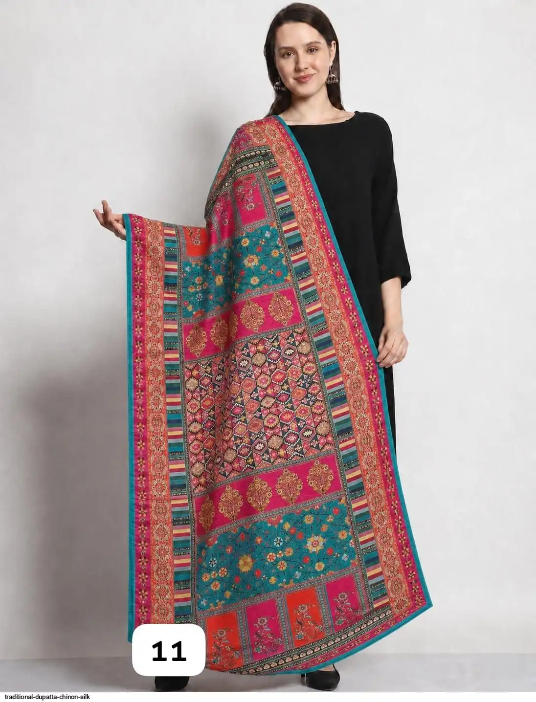 TRADITIONAL DUPATTA CHINON SILK 22