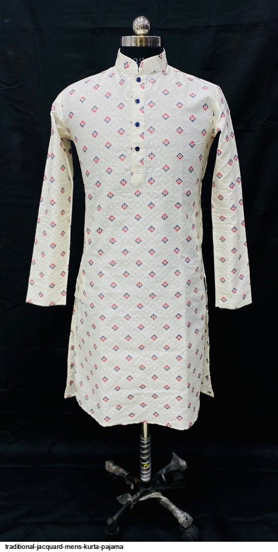 Traditional Jacquard Mens Kurta Pajama