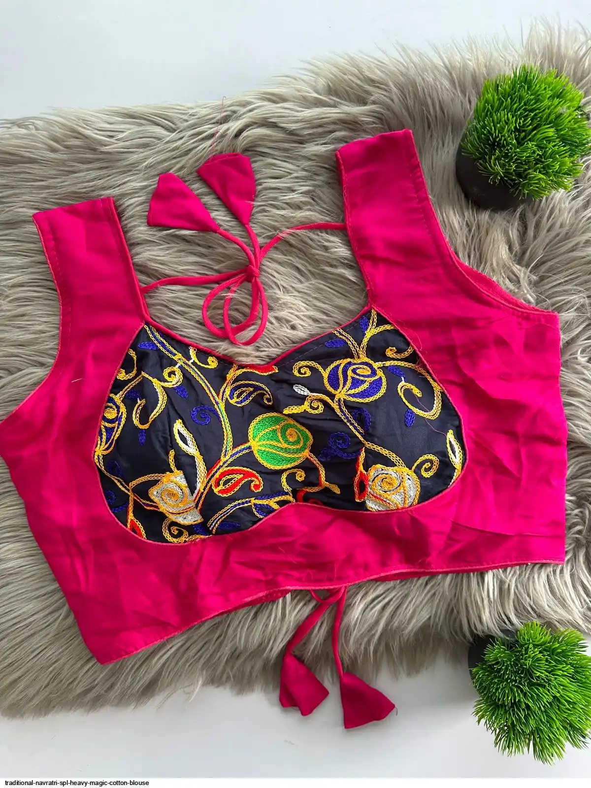 TRADITIONAL NAVRATRI SPL HEAVY MAGIC COTTON BLOUSE 3