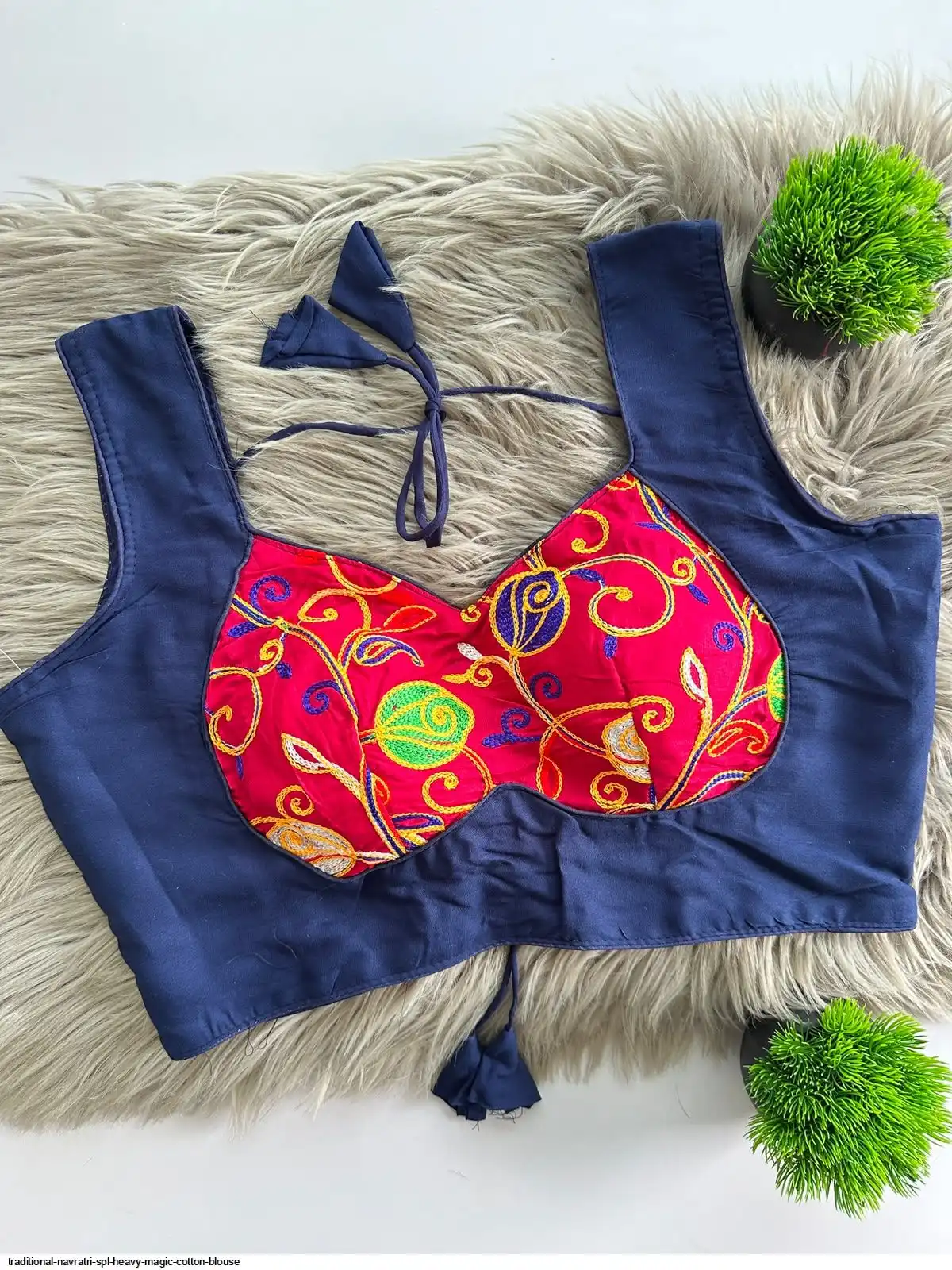 TRADITIONAL NAVRATRI SPL HEAVY MAGIC COTTON BLOUSE 4