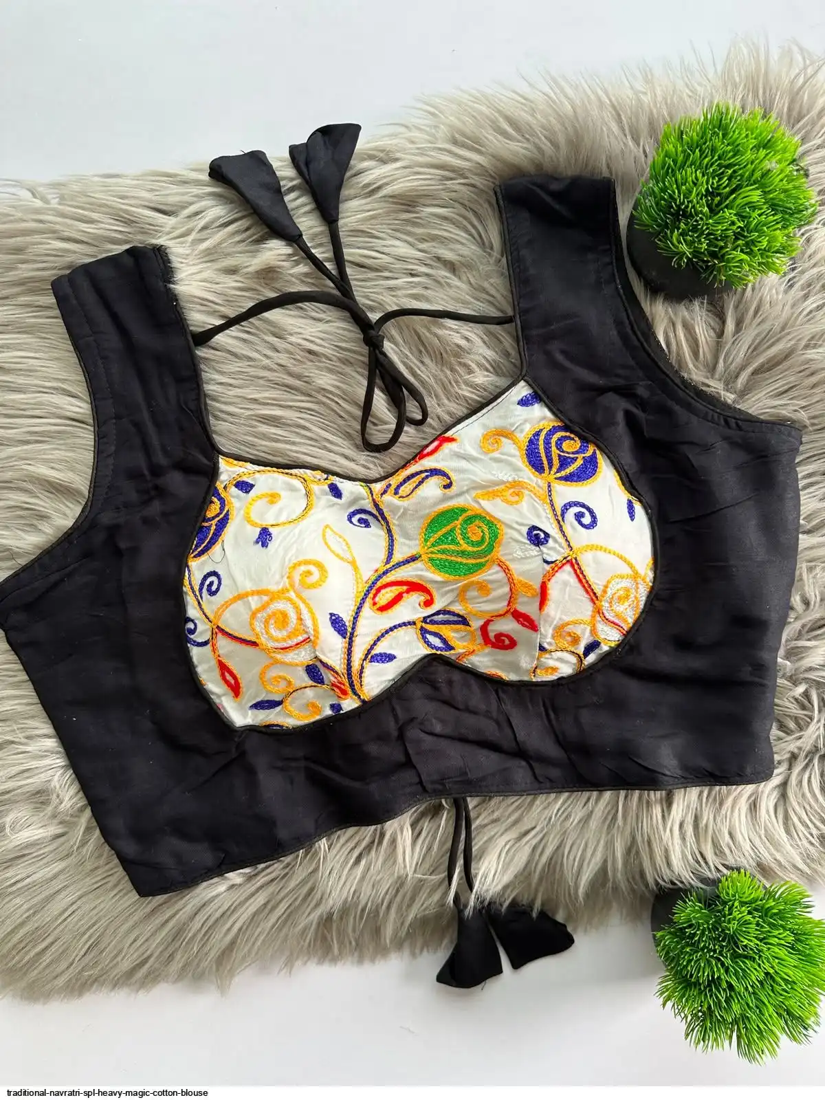 TRADITIONAL NAVRATRI SPL HEAVY MAGIC COTTON BLOUSE 6