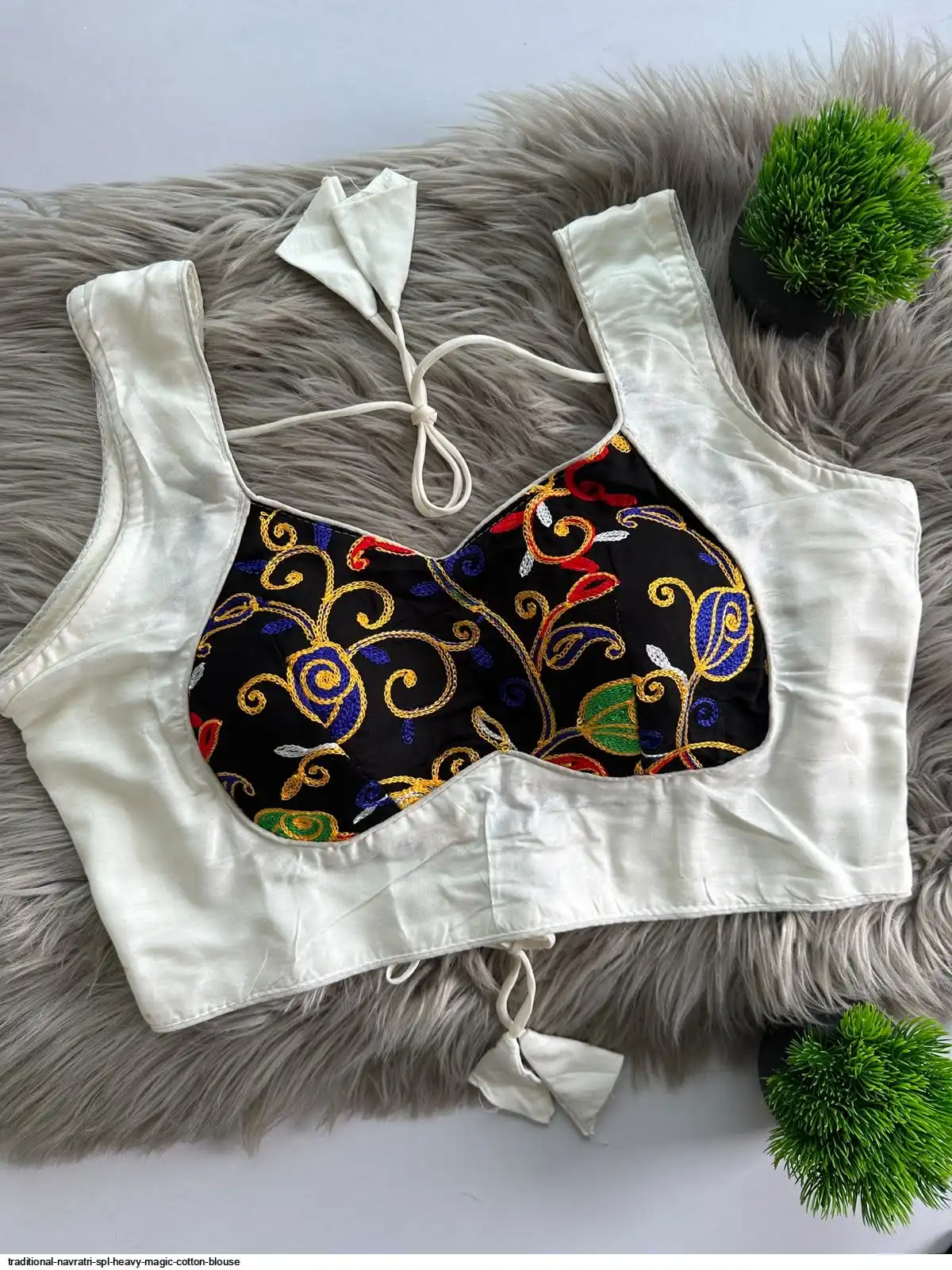 TRADITIONAL NAVRATRI SPL HEAVY MAGIC COTTON BLOUSE 7