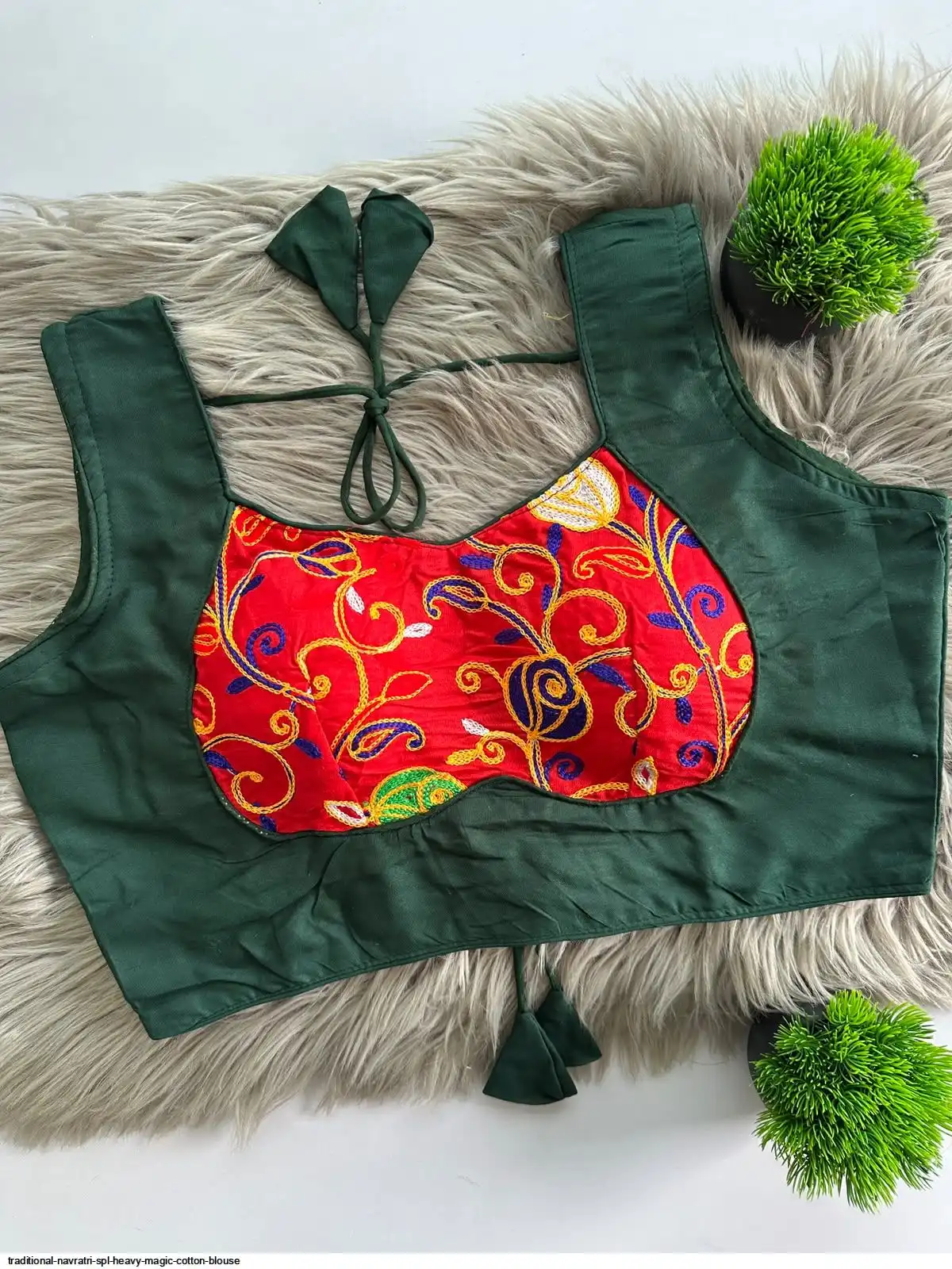 TRADITIONAL NAVRATRI SPL HEAVY MAGIC COTTON BLOUSE 8