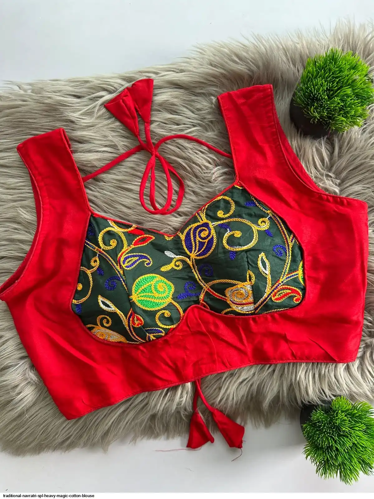 TRADITIONAL NAVRATRI SPL HEAVY MAGIC COTTON BLOUSE 10