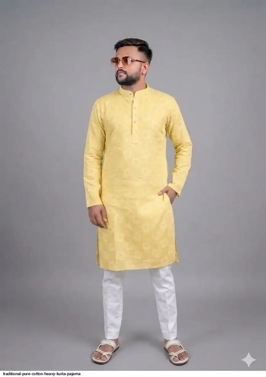 TRADITIONAL PURE COTTON HEAVY KURTA PAJAMA B