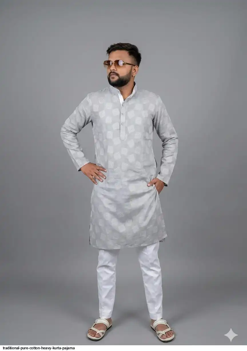 TRADITIONAL PURE COTTON HEAVY KURTA PAJAMA C