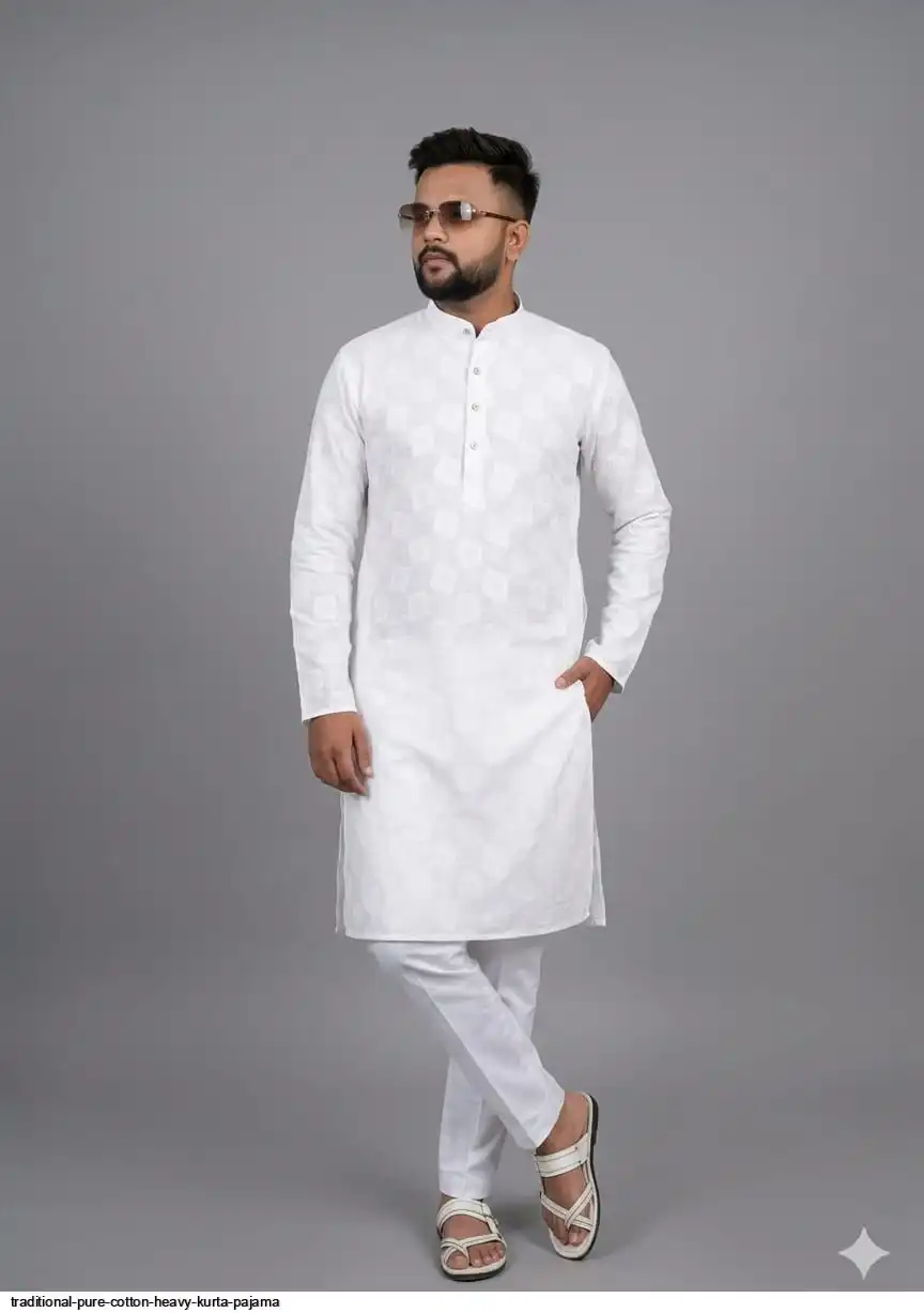 TRADITIONAL PURE COTTON HEAVY KURTA PAJAMA E